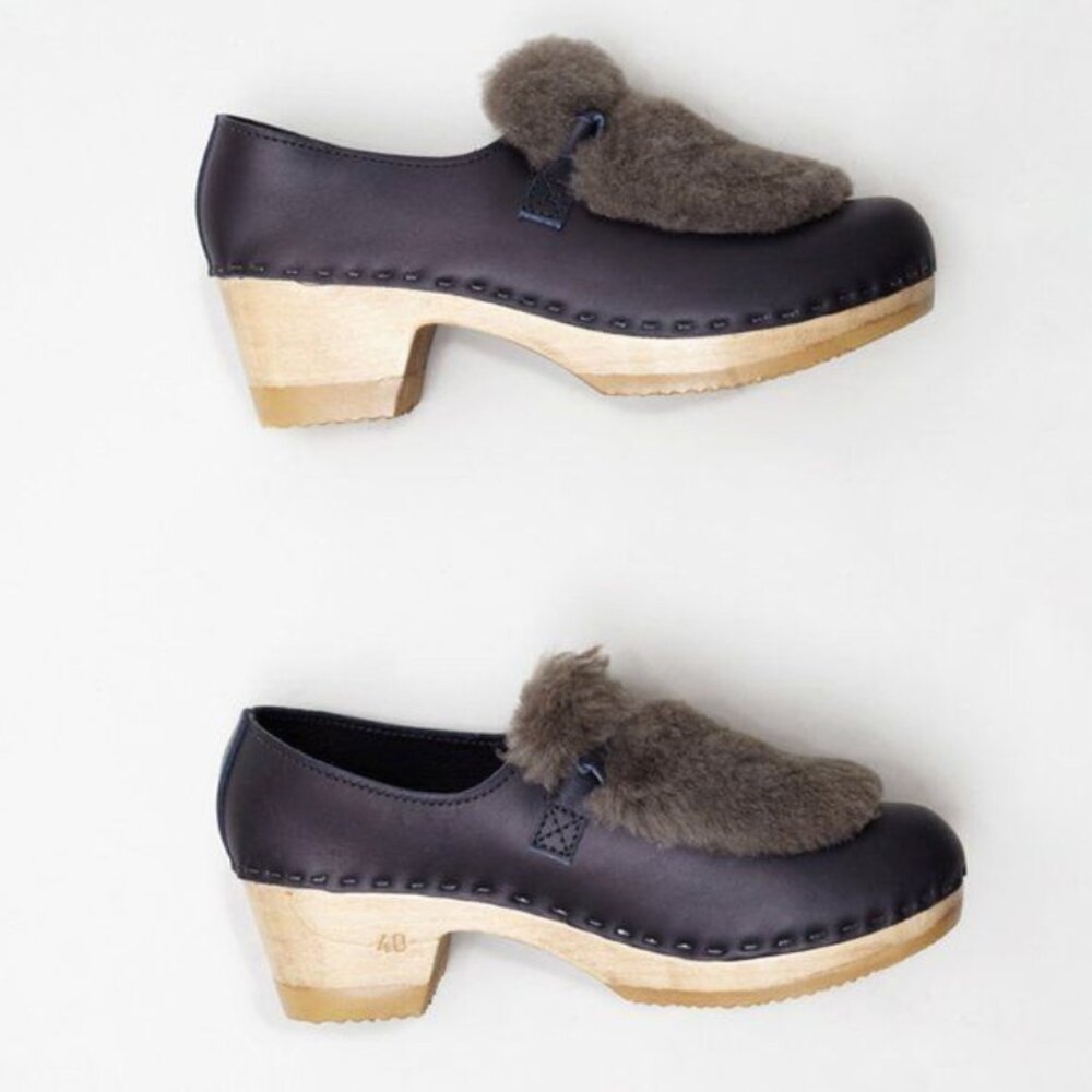 No. 6 shearling loafer style clogs (discontinued style) in size 39